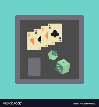 Flat icon on stylish background poker board card vector image