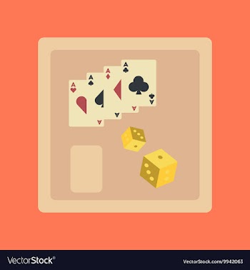 Flat icon on stylish background poker board card vector image