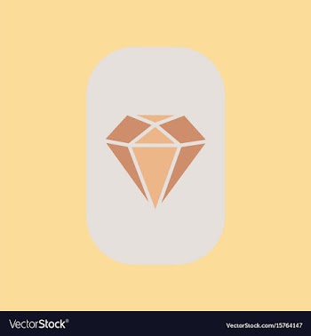 Flat icon on stylish background poker diamond vector image