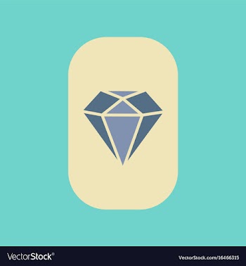 Flat icon on stylish background poker diamond vector image