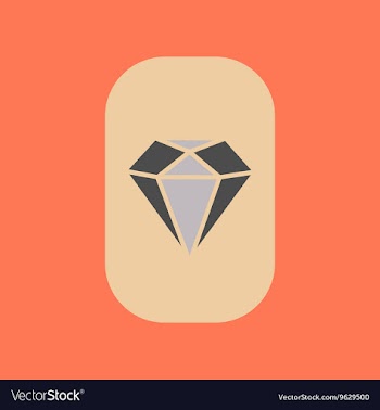 Flat icon on stylish background poker diamond vector image