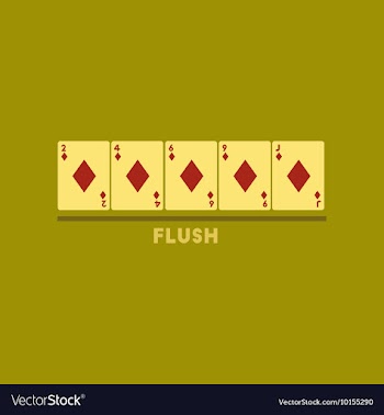 Flat icon on stylish background poker flush vector image