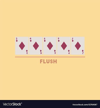 Flat icon on stylish background poker flush vector image