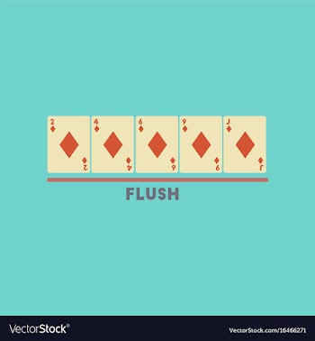 Flat icon on stylish background poker flush vector image