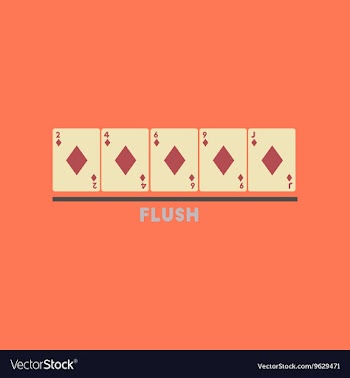 Flat icon on stylish background poker flush vector image