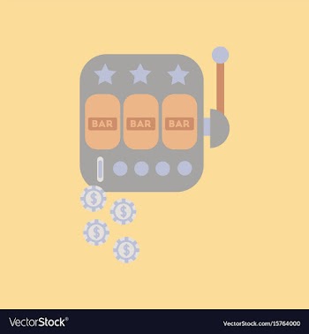 Flat icon on stylish background poker slot machine vector image