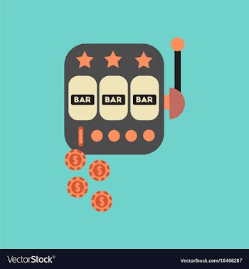 Flat icon on stylish background poker slot machine vector image