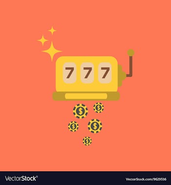 Flat icon on stylish background poker slot machine vector image