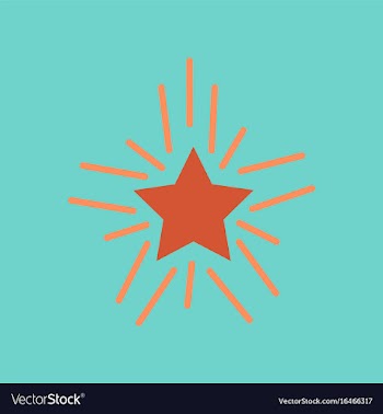 Flat icon on stylish background poker star vector image