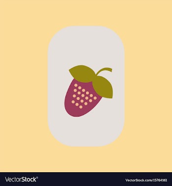 Flat icon on stylish background poker strawberry vector image