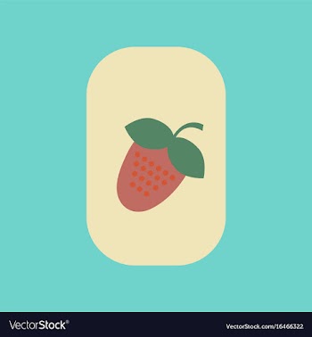 Flat icon on stylish background poker strawberry vector image