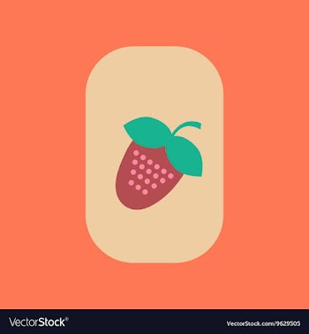 Flat icon on stylish background poker Strawberry vector image