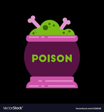 Flat icon on stylish background potion cauldron vector image