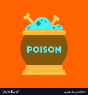 Flat icon on stylish background potion cauldron vector image