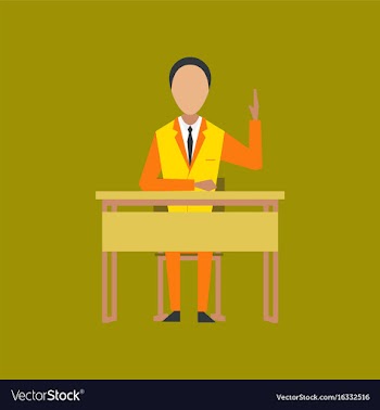 Flat icon on stylish background pupil at school vector image