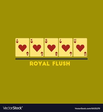 Flat icon on stylish background royal flush vector image