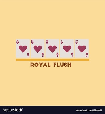 Flat icon on stylish background royal flush vector image