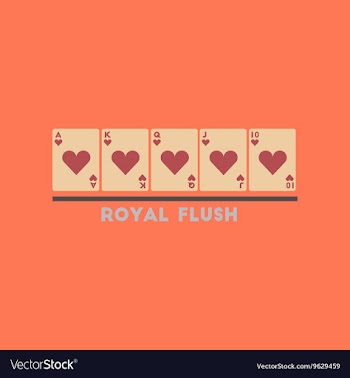 Flat icon on stylish background royal flush vector image