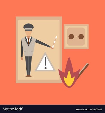 Flat icon on stylish background safety lessons vector image
