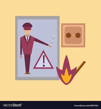 Flat icon on stylish background safety lessons vector image