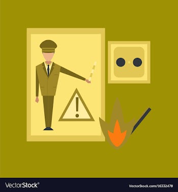 Flat icon on stylish background safety lessons vector image