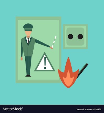 Flat icon on stylish background safety lessons vector image