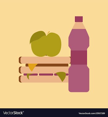 Flat icon on stylish background sandwich apple vector image