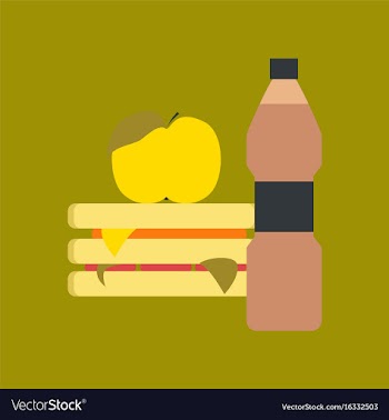 Flat icon on stylish background sandwich apple vector image
