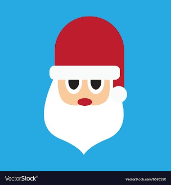 Flat icon on stylish background Santa Claus vector image