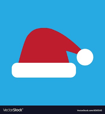 Flat icon on stylish background Santa hats vector image