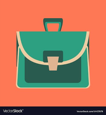 Flat icon on stylish background school bag case vector image