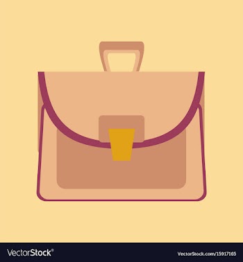 Flat icon on stylish background school bag case vector image