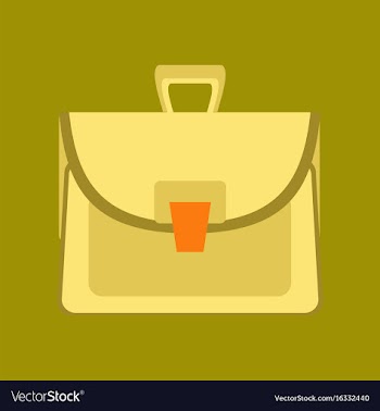 Flat icon on stylish background school bag case vector image