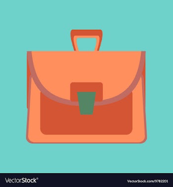 Flat icon on stylish background school bag case vector image
