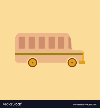 Flat icon on stylish background school bus vector image