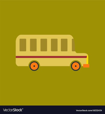 Flat icon on stylish background school bus vector image
