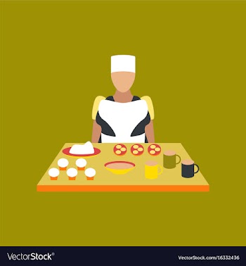 Flat icon on stylish background school cook vector image