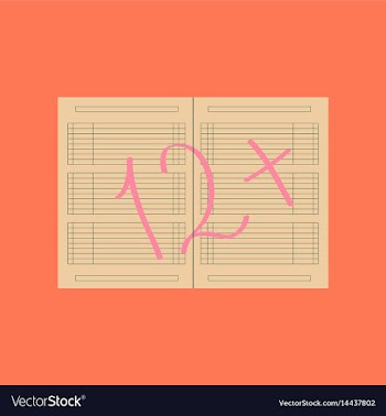 Flat icon on stylish background school journal vector image