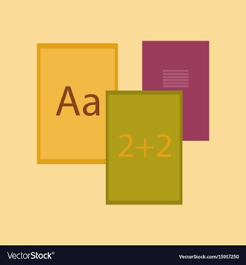 Flat icon on stylish background school notebooks vector image