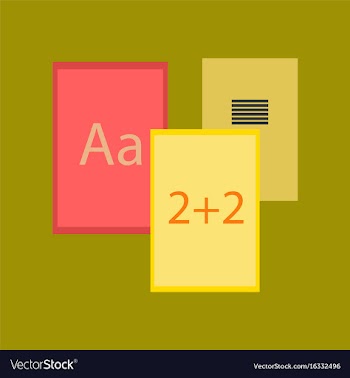 Flat icon on stylish background school notebooks vector image