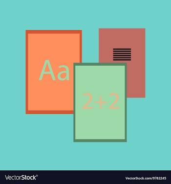 Flat icon on stylish background school notebooks vector image