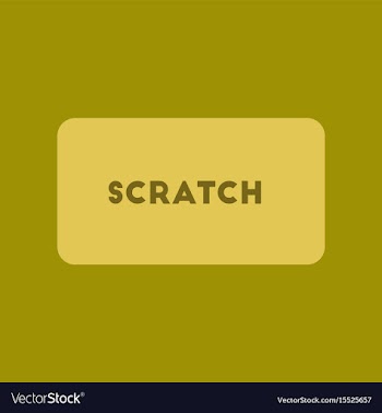 Flat icon on stylish background scratch card vector image