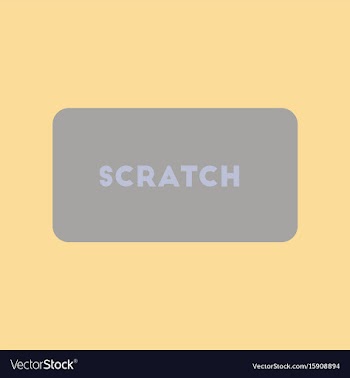 Flat icon on stylish background scratch card vector image