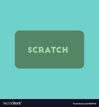 Flat icon on stylish background scratch card vector image