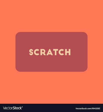 Flat icon on stylish background scratch card vector image