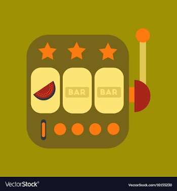 Flat icon on stylish background slot machine vector image