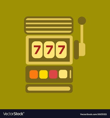Flat icon on stylish background slot machine vector image