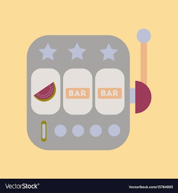 Flat icon on stylish background slot machine vector image
