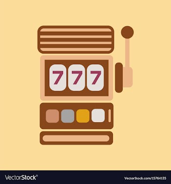 Flat icon on stylish background slot machine vector image