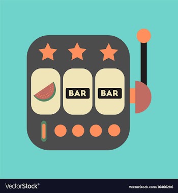 Flat icon on stylish background slot machine vector image